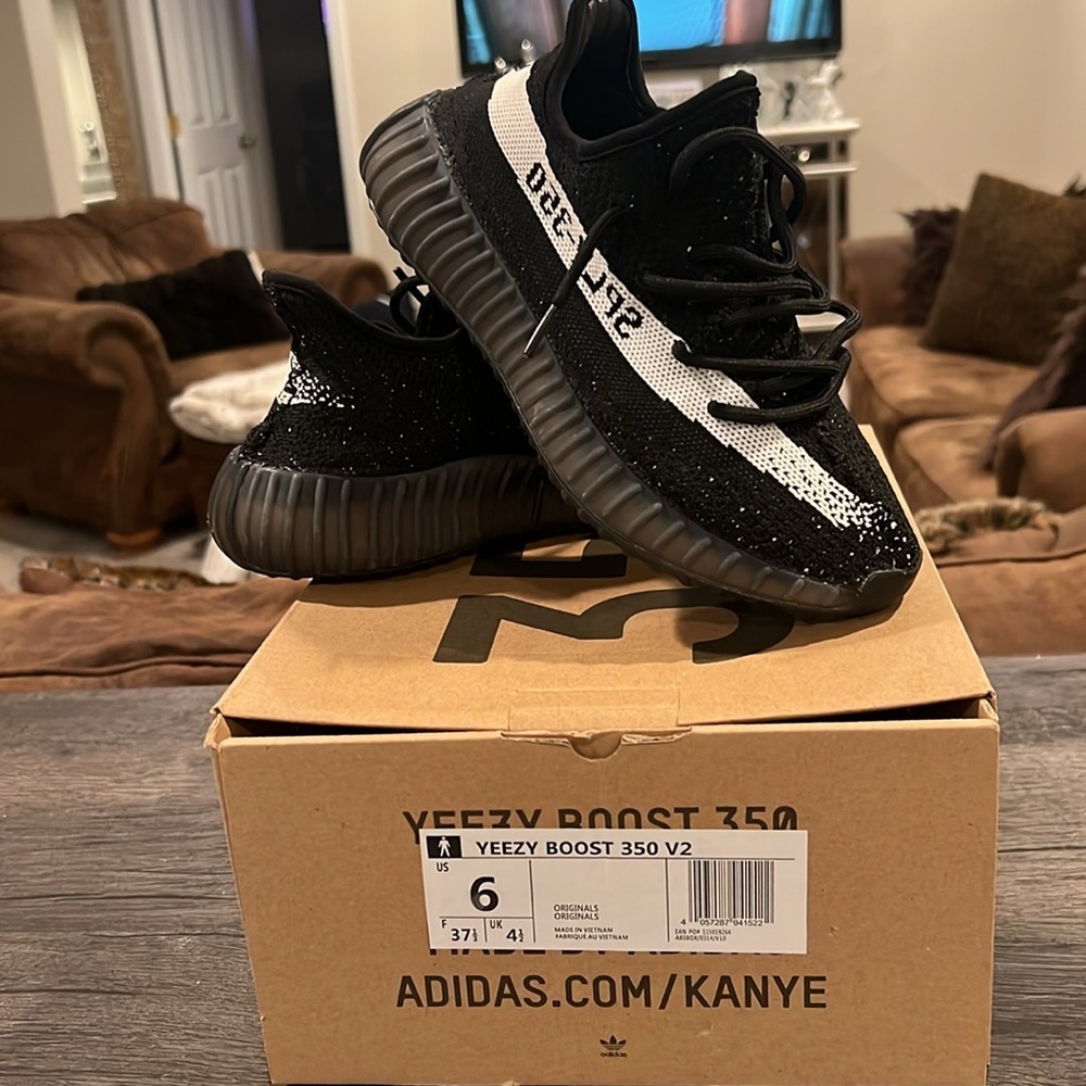 Adidas Yeezy Boost 350 V2 Black and White Sneakers
